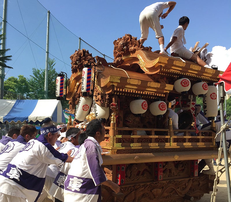 各地域の地車で盛り上がる会場